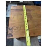 Nice Antique Wood Cabinet w/Drawer & Brass Handle