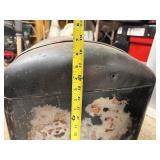 Original 1920's era Domed Black Metal Automobile Trunk