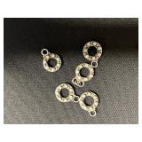 Assorted Jewelry Findings & Charms - Gold-tone & Silver-tone with Pearls for Jewelry Making
