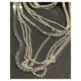 Collectible Cow Button, Black Bead Necklaces Set with Layered Silver Tone Chains & Dangling Earrings
