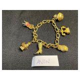 Costume Jewelry Mixed Lot - VTG Avon Charm Bracelet & Earrings