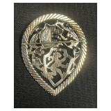 Brooch - Napier Lion Crest Teardrop Pin