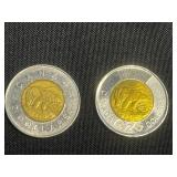 Toonie Coins Queen Elizabeth II (Lot of 9)