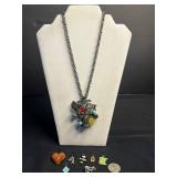 Charm Necklace & Assorted Charms Mixed Lot