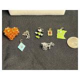 Charm Necklace & Assorted Charms Mixed Lot
