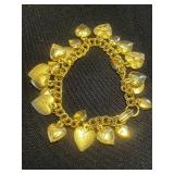 VTG Charm Bracelets - Mixed Gold Tone Lot of 4