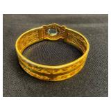 Bracelet Lot - 4 Mixed Bracelets, Gold Tone Bangle, Coin & Charm Styles