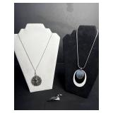 VTG Jewelry Mixed Lot of 3 - Pendant Necklace, Necklace & Bird Brooch