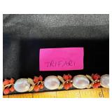 VTG Charm Bracelets - One Signed Trifari, Florida Shell & Pearl (Lot of 3)