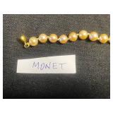 VTG Monet Bracelet & Faux Pearl Jewelry Mixed Lot w Four Pairs of Earrings
