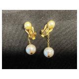 VTG Monet Bracelet & Faux Pearl Jewelry Mixed Lot w Four Pairs of Earrings