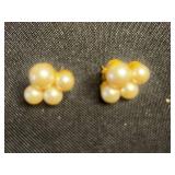 VTG Monet Bracelet & Faux Pearl Jewelry Mixed Lot w Four Pairs of Earrings