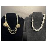 VTG Costume Jewelry Necklaces - Inc Trifari Faux Pearls (Lot of 2)