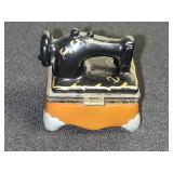 Miniature Trinket Boxes - Sewing Machine & Empire State Building (Lot of 2)