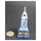 Miniature Trinket Boxes - Sewing Machine & Empire State Building (Lot of 2)