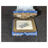 Miniature Trinket Boxes - Sewing Machine & Empire State Building (Lot of 2)