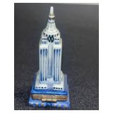 Miniature Trinket Boxes - Sewing Machine & Empire State Building (Lot of 2)