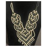 VTG Beaded Necklaces & Connemara Marble Watch - untested
