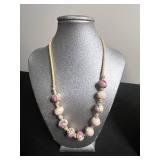 VTG Beaded Necklaces & Connemara Marble Watch - untested