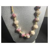 VTG Beaded Necklaces & Connemara Marble Watch - untested