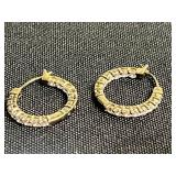 Sterling Silver Earrings - 925 Sapphire Like Studs & Hoops Pair
