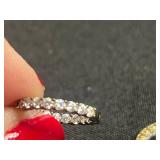 Sterling Silver Earrings - 925 Sapphire Like Studs & Hoops Pair