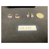 925 CZ Necklace & Earrings Set