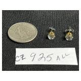 925 Cubic Zirconia Stud Earrings 925 Sterling Silver