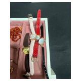 Fashion Watches & Costume Jewelry Mixed Lot - drawer not inc and watches untested