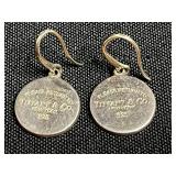 Sterling Silver Dangle Earrings - Marked Tiffany & Co. 925 - unverified