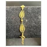 Gold Tone Jewelry Mixed Lot - Trifari Bracelet, Award Pendant, Cancer Medallion & Floral Necklace