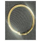 Gold Tone Jewelry Mixed Lot - Trifari Bracelet, Award Pendant, Cancer Medallion & Floral Necklace