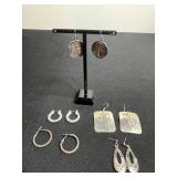 Laurel Burch Style Vintage Earrings & Mixed Lot - (5 Pairs)