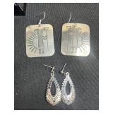 Laurel Burch Style Vintage Earrings & Mixed Lot - (5 Pairs)