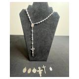 Rosary - Prayer Beads With Crucifix & Saint Medals