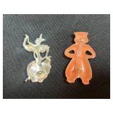 Vintage Brooch Pins - Figural Assorted Set of 8