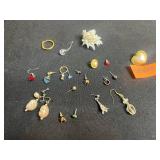Broken & Single Earrings Mixed Lot - Costume Jewelry Assortment