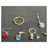 Broken & Single Earrings Mixed Lot - Costume Jewelry Assortment