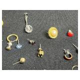 Broken & Single Earrings Mixed Lot - Costume Jewelry Assortment