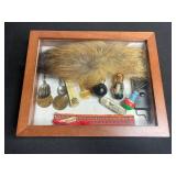 Souvenir VTG Collectibles Mixed Lot - Assorted Keychains, Mini Dominos, Spoons & Memorabilia in Case