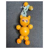 VTG Crib Toy Hanging Cat