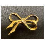 Gold Tone Brooch Lot - Maxine Denker & Floral Designs (Lot of 4)