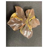 Gold Tone Brooch Lot - Maxine Denker & Floral Designs (Lot of 4)
