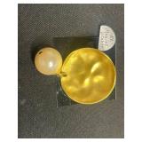 Gold Tone Brooch Lot - Maxine Denker & Floral Designs (Lot of 4)