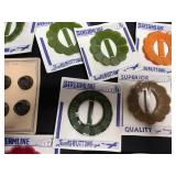 Vintage Decorative Buttons Mixed Lot - Assorted Colors on Original Cards