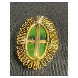 Cool VTG Egyptian Pendant on Gold Tone Chain & Costume Jewelry Necklace & Brooch Mixed Lot (4 Pieces)