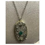 VTG Silver Tone Necklaces w Pendants