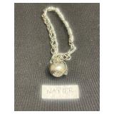 VTG Jewelry Lot Inc 4 Necklaces & Napier Bracelet w Apple Charm