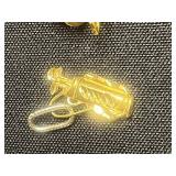 Gold Tone Jewelry Mixed Lot of Necklaces (one w 14/20 clasp), Pins & Charm