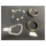 VTG Silver Tone Bracelets - Anson & Century 1933 Progress (Lot of 4)